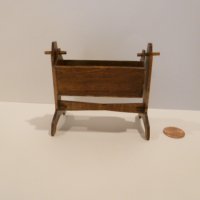 Hanging Baby Cradle wooden w/base